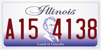IL license plate A154138