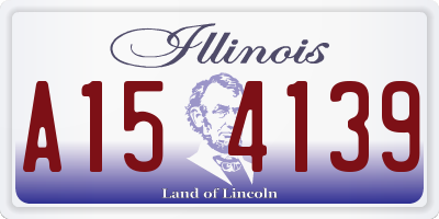 IL license plate A154139