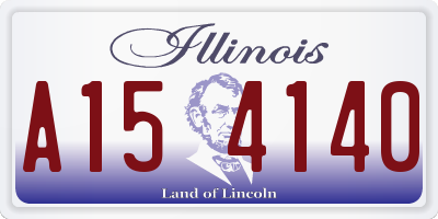 IL license plate A154140
