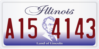 IL license plate A154143