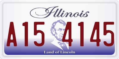 IL license plate A154145