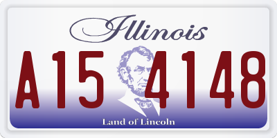 IL license plate A154148