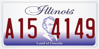 IL license plate A154149
