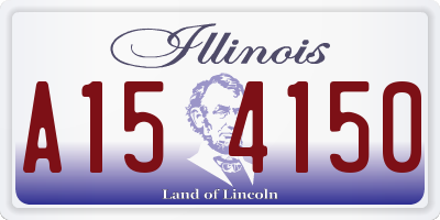 IL license plate A154150