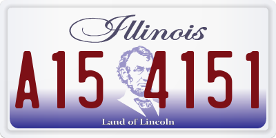 IL license plate A154151