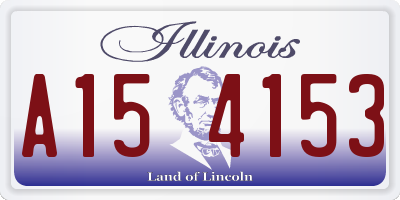 IL license plate A154153