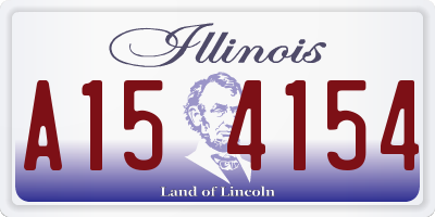 IL license plate A154154