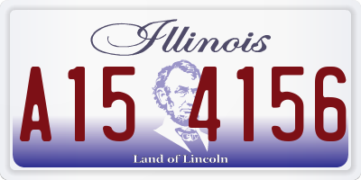 IL license plate A154156