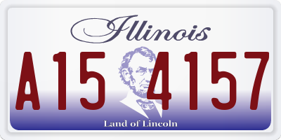 IL license plate A154157