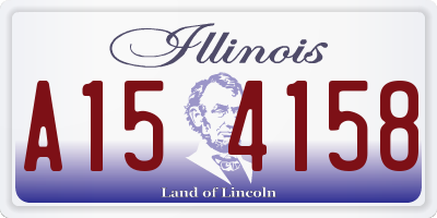 IL license plate A154158