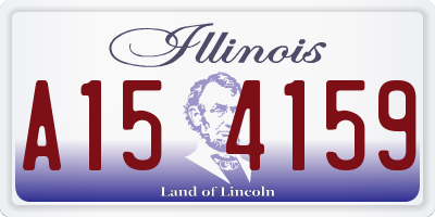 IL license plate A154159