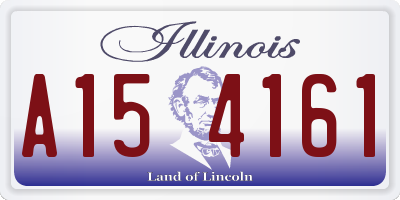 IL license plate A154161