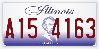 IL license plate A154163