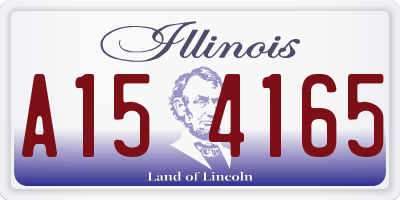 IL license plate A154165