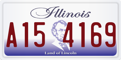 IL license plate A154169