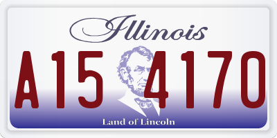 IL license plate A154170