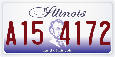 IL license plate A154172