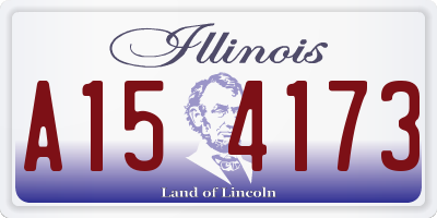 IL license plate A154173