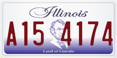 IL license plate A154174