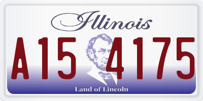 IL license plate A154175