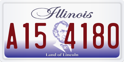 IL license plate A154180