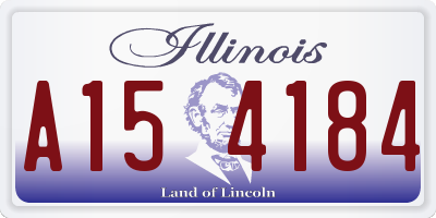 IL license plate A154184