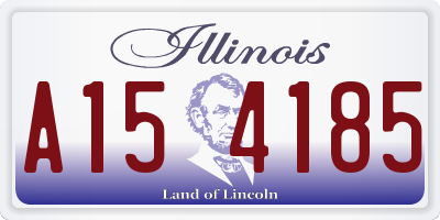 IL license plate A154185