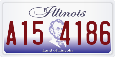 IL license plate A154186