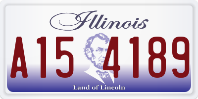 IL license plate A154189