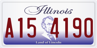 IL license plate A154190