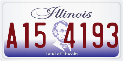 IL license plate A154193