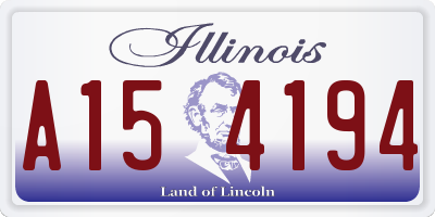 IL license plate A154194