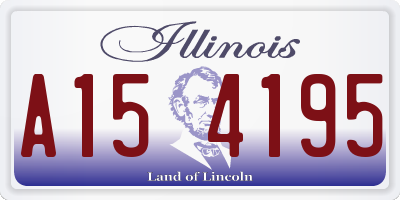 IL license plate A154195