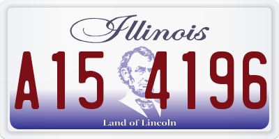 IL license plate A154196