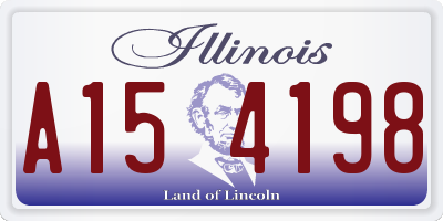 IL license plate A154198