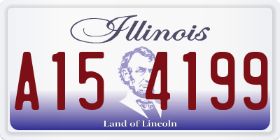 IL license plate A154199