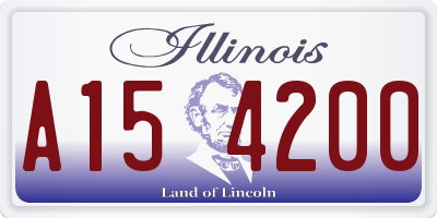 IL license plate A154200