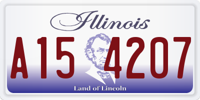 IL license plate A154207
