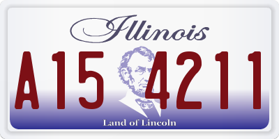 IL license plate A154211