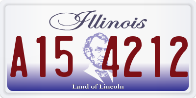IL license plate A154212