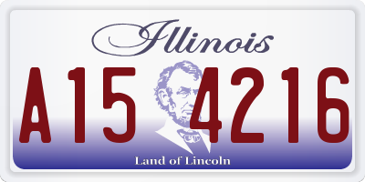 IL license plate A154216
