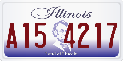 IL license plate A154217