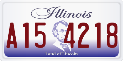 IL license plate A154218