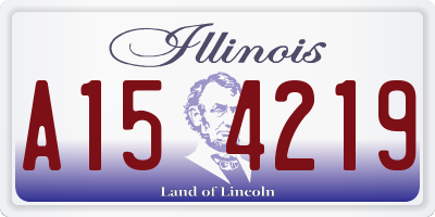 IL license plate A154219