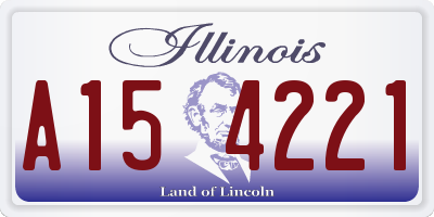 IL license plate A154221