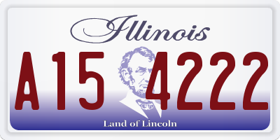 IL license plate A154222