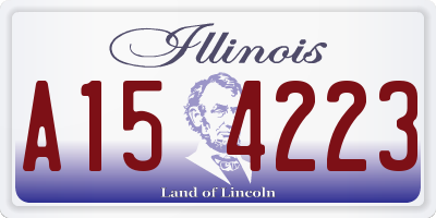 IL license plate A154223