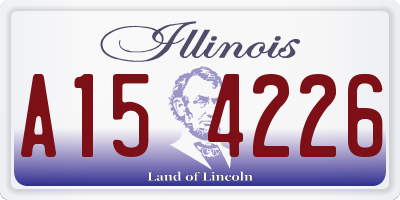 IL license plate A154226