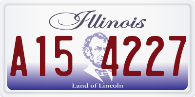 IL license plate A154227