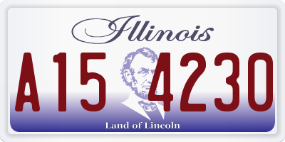 IL license plate A154230